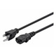 Monoprice  câble électrique Noir 1,8 m NEMA 5-15P IEC C13 - 39781
