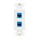 Tripp Lite  Plaque de commutation et obturateur Blanc - N042D-002V-WH