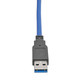 Tripp Lite  câble USB USB 3.2 Gen 1 (3.1 Gen 1) 0,3 m USB A Noir, Bleu - U324-001-APM