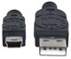 Manhattan  câble USB USB 2.0 1,8 m USB A Mini-USB B Noir - 333375