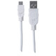 Manhattan  câble USB USB 2.0 1,8 m USB A Micro-USB B Blanc - 324069