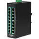Trendnet  commutateur réseau Non-géré Gigabit Ethernet (10/100/1000) Connexion Ethernet, supportant l'alimentation via ce port (PoE) Noir - TI-PG160