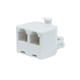 Monoprice  répartiteur téléphonique RJ-11 M 2x RJ-12 F Blanc - 7292