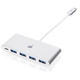 iogear  hub & concentrateur USB 3.2 Gen 1 (3.1 Gen 1) Type-C 5000 Mbit/s Blanc - GUH3C4PD
