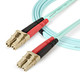 StarTech.com Câble Fibre Optique Multimode de 2m LC/UPC à LC/UPC OM4, Fibre Zipcord 50/125µm LOMMF/VCSEL, Réseaux 100G, Faible Perte d'Insertion, Cordon de Raccordement Fibre LSZH - 450FBLCLC2