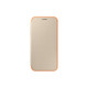 Samsung EF-FA520 coque de protection pour téléphones portables 13,2 cm (5.2") Folio porte carte Or, Orange - EF-FA520PFEGCA