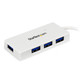 StarTech.com Hub USB 3.0 à 4 ports avec câble intégré - 5Gbps - Blanc - ST4300MINU3W
