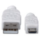 Manhattan  câble USB USB 2.0 1 m USB A Micro-USB B Blanc - 323987