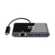 Tripp Lite  hub & concentrateur USB 3.2 Gen 2 (3.1 Gen 2) Type-C 5000 Mbit/s Noir - U460-003-3AGB-C