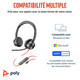 POLY Micro-casque Blackwire 8225 USB-C certifié Microsoft Teams - 772K5AA