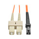 Tripp Lite  câble InfiniBand et à fibres optiques 5 m MT-RJ 2x SC OFNR Beige, Noir, Orange - N310-05M