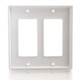C2G Decorative Dual Gang Wall Plate - White Blanc - 03728