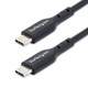 StarTech.com Câble de Charge USB-C de 2m, Charge et Synchronisation, 60W (3A) PD, Câble de Charge USB 2.0 pour Ordinateur Portable - Cordon de Charge USB C Noir - USB2CC2MNC