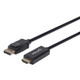 Manhattan Câble DisplayPort 1.2 vers HDMI, 4K à 60 Hz, 1 m, mâle à mâle, DP avec verrouillage, non bidirectionnel, noir, garantie 3 ans, équivalent à 3F-DP-HDMI-4K60-HDR - 153195