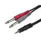 Monoprice  câble audio 0,9 m TRS 3,5 mm 2 x 6,35 mm TS Noir - 601040