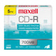 Maxell  CD vierge CD-R 700 Mo 48x 5 pièce(s) - 648205