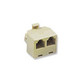 C2G RJ45 8-pin Modular T-Adapter RJ-45 Beige - 01938