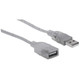 Manhattan  câble USB USB 2.0 1,8 m USB A Argent - 336314