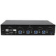 StarTech.com Switch KVM USB DisplayPort à 4 ports avec hub USB 3.0 intégré - 4K 30 Hz - SV431DPU3A2