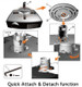 Amer Networks  support pour projecteurs Plafond Noir - AMRP101