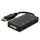 AddOn Networks  câble vidéo et adaptateur 0,2 m DisplayPort VGA + HDMI + DVI Noir - DP2VGAA-AA