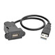 Tripp Lite  câble USB USB 2.0 0,3 m DisplayPort USB A Noir - U024-001-KPA-BK