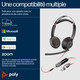 HP Poly Micro-casque Poly Blackwire 5220 stéréo USB-C + connexion 3,5 mm + adaptateur USB-C/A - 8X231AA