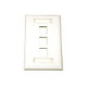 C2G 3-Port Multimedia Keystone Wall Plate - White Blanc - 03412