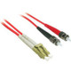 C2G 2m LC/ST Plenum-Rated Duplex 62.5/125 Multimode Fiber Patch Cable câble InfiniBand et à fibres optiques Rouge - 37536