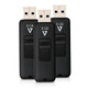 V7  lecteur USB flash 8 Go USB Type-A 2.0 Noir - VF28GAR-3PK-3N