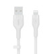 Belkin Cbl Scicone USB-A LTG 2M blc Blanc - CAA008BT2MWH