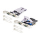 StarTech.com Carte Série PCI Express à 4 Ports - Adaptateur/Carte PCIe à 4 Ports vers RS232/RS422/RS485 (DB9), Support Bas-Profil Inclus, UART 16C1050, Windows/Linux, Conformité TAA - Protection ESD de niveau 4 - PS74ADF-SERIAL-CARD