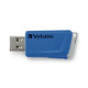 Verbatim Store ‘n’ Click lecteur USB flash 16 Go USB Type-A Bleu, Jaune - 70376