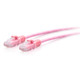 C2G Câble de raccordement Ethernet fin Cat6a non blindé (UTP) avec protection anti-accrochage de 0,3 m - Rose - 30195