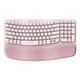 Logitech Wave Keys clavier Universel RF sans fil + Bluetooth QWERTY Anglais Rose - 920-012276
