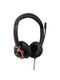 V7 Casque Safesound pour l’enseignement secondaire avec micro, volume max limité, antimicrobien, câble de 2 m, Notebook, Chromebook, PC - Noir, rouge - HU540E