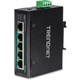 Trendnet  commutateur réseau Non-géré Gigabit Ethernet (10/100/1000) Connexion Ethernet, supportant l'alimentation via ce port (PoE) Noir - TI-PG50