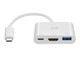 Monoprice 3-in-1 USB-C to HDMI Avec fil USB 3.2 Gen 1 (3.1 Gen 1) Type-C Blanc - 43788