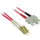 C2G 2m LC/SC Plenum-Rated Duplex 62.5/125 Multimode Fiber Patch Cable câble InfiniBand et à fibres optiques Rouge - 37556