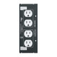 Middle Atlantic Products  unité de distribution d'énergie 4 sortie(s) CA Noir, Blanc - M-2X15A