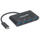 Manhattan  hub & concentrateur USB 3.2 Gen 1 (3.1 Gen 1) Type-C 5000 Mbit/s Noir - 162746