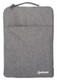 Manhattan Housse Seattle pour ordinateur portable 15,6", grise, rembourrée, intérieur ultra doux, compartiment principal à double zip, poche avant zippée, boucle de transport, résistante à l’eau, garantie 3 ans - 439817