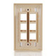 C2G 6-Port Multimedia Keystone Wall Plate - Ivory Ivoire - 03714