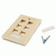 C2G 6-Port Multimedia Keystone Wall Plate - Ivory Ivoire - 03714