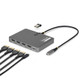 StarTech.com QUAD-USB-HDMI-ADAPT – Adaptateur USB-C vers Station de Travail Quadruple Écran, HDMI 4K 60Hz, Passage PD 140W pour le Chargement d'Ordinateurs Portables, Port USB pour Clavier/Souris Sans Fil, TAA