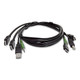 StarTech.com SK2HDMMKVM06-TAA – Câble KVM Double HDMI de 1,8 m, USB 2.0, Audio 3,5 mm, Câble Combiné Universellement Compatible pour Switch KVM, Conforme TAA