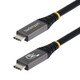 StarTech.com CC1M80GUSB4CABLE – Câble USB4 de 1m, 80 Gbit/s, Câble USB-C Certifié USB-IF, 240 W PD, 8K 120 Hz/4K 240 Hz DP2.1 DP80, Gaine en TPE, Compatible Thunderbolt 4 - Cordon USB-C Noir