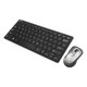 Adesso  clavier Souris incluse maison/bureau RF sans fil QWERTY Anglais américain Noir, Argent - WKB-5100CB