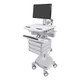 Ergotron  chariot et support multimédia Blanc Ecran plat Panier multimédia - SV44-2332-1