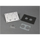 WIREMOLD  Plaque de commutation et obturateur Aluminium - 828R-TCAL